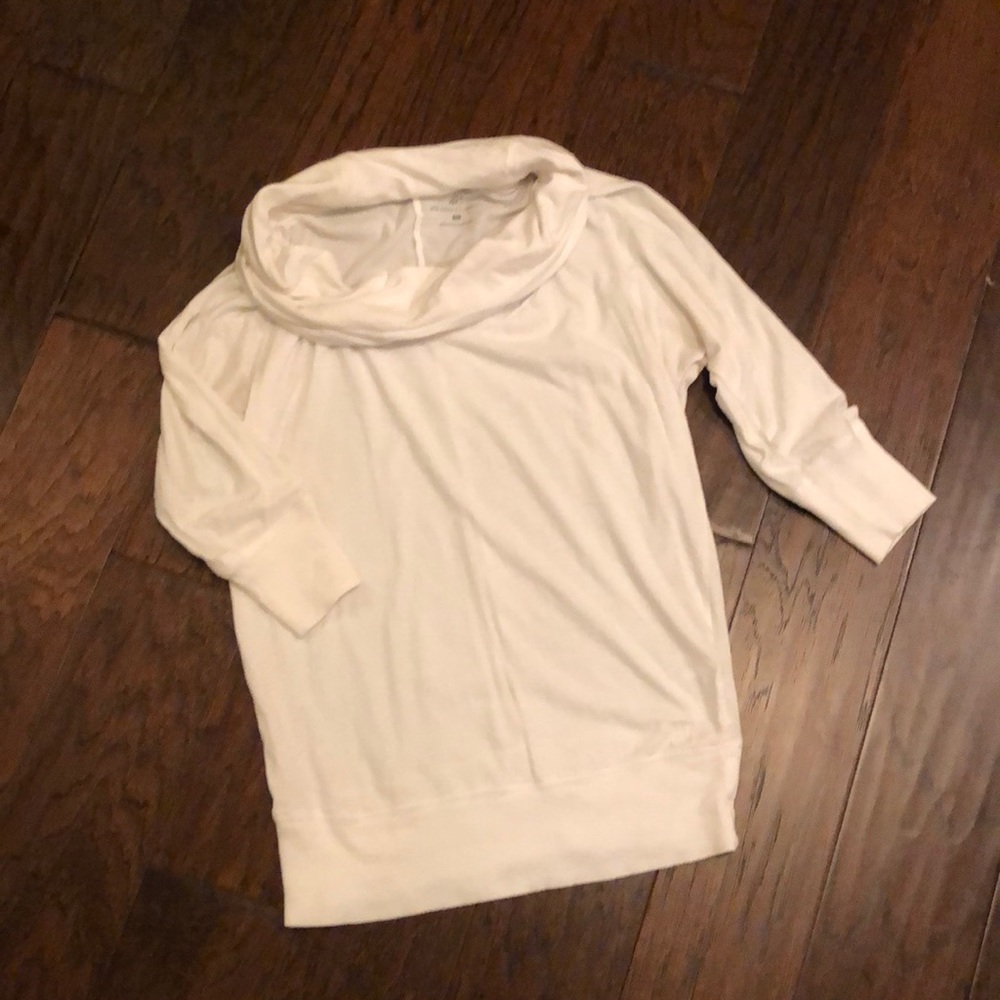 New York & Company white cowl neck blouse